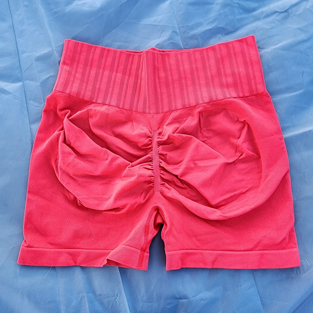 Women's Red Activewear Shorts Srunch Butt